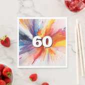 60. Geburtstag Paint Blast Napkins Serviette (Beispiel)