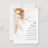 60. Geburtstag Pampas Grass Party Einladung (Vorderseite)