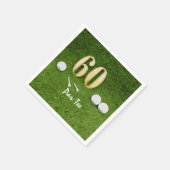 60. Geburtstag Par Tee Party für Golfer Serviette (Ecke)