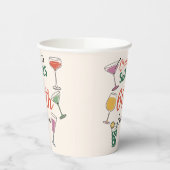 60. Geburtstag Party Cocktail-Abend Paper Napkin Pappbecher (Links)