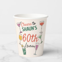 60. Geburtstag Party Cocktail-Abend Paper Napkin