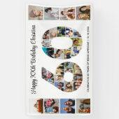 60. Geburtstag Party Nummer 60 FotoCollage Banner (Vertikal)