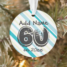 60. Geburtstag Personalisieren Name und Datum Orna Ornament