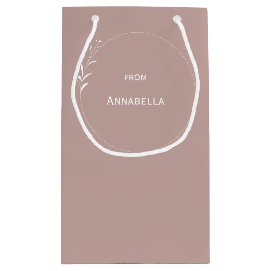 60. Geburtstag Personalisiert Blush Kleine Geschenktüte (Rückseite)