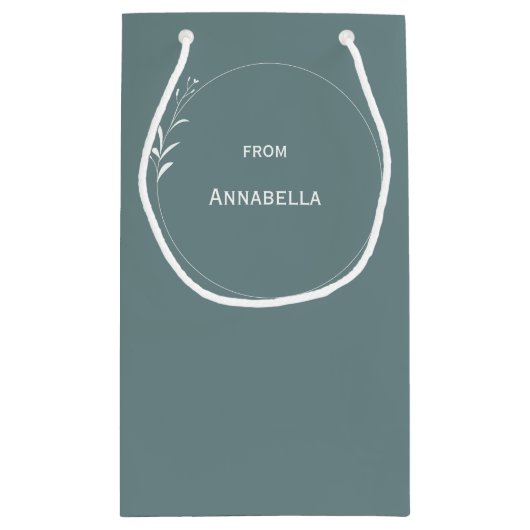 60. Geburtstag Personalisiert grün Kleine Geschenktüte (Rückseite)