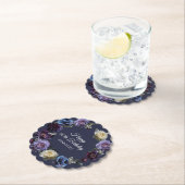 60. Geburtstag Personalisiert Moody Lila Blume Untersetzer (Vor Ort)
