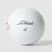 60. Geburtstag Personalisiert Pink Titleist Pro V1 Golfball (Logo)