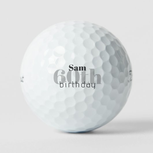 60. Geburtstag Personalisiert Titleist Pro V1 Golfball (Vorderseite)