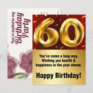 60. Geburtstag Personalisierte Geschenke: Feiern S Feiertagspostkarte