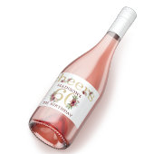 60. Geburtstag Personalisierte Goldflora Schaumweinetikett