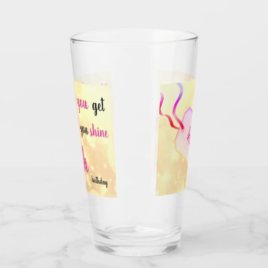 60. Geburtstag personalisierter Name Glas (Links)