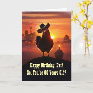 60. Geburtstag Personalisierter Name Lustig und Ni Karte