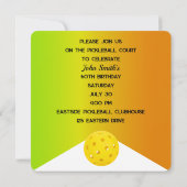 60. Geburtstag Pickleball-Party Einladung (Rückseite)