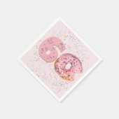 60. Geburtstag Pink Donut Serviette (Ecke)