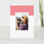 60. Geburtstag Pink Foto Happy Birthday Card Karte (Rückseite)