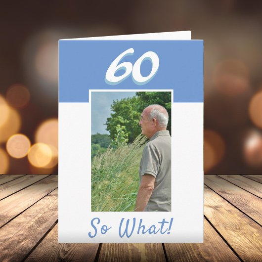 60. Geburtstag Positives Foto Geburtstag Karte