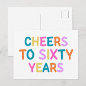 60. Geburtstag Postkarte (Vorne/Hinten)