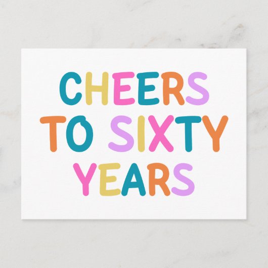 60. Geburtstag Postkarte (Vorderseite)