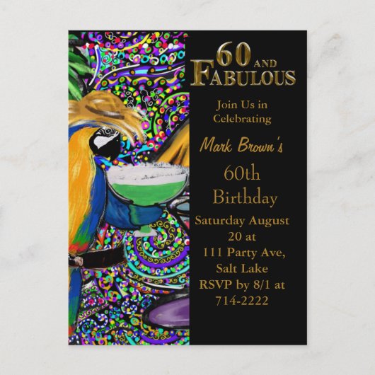60. Geburtstag Postkarte (Vorderseite)