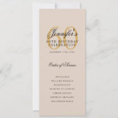 60. Geburtstag Programm Gold Danke Champagne (Vorderseite)