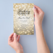 60. Geburtstag Programm Lights Gold mit Menü (Handgriff)