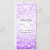 60. Geburtstag Programm Lila Bokeh Danke (Rückseite)