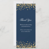 60. Geburtstag Programm Vielen Dank Gold Navy Blue (Rückseite)