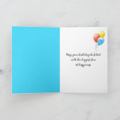 60. Geburtstag Psychedelic 3D Abstrakt Karte (Innenseite)