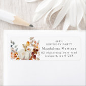 60. Geburtstag Pumpkin Fall Blume Rücksendeadresse (Insitu)