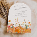 60. Geburtstag Pumpkin Wildblume Fall Wasserfarbe Einladung<br><div class="desc">Die Kürbisse des Falles sind in zarten goldgelben und orangefarbenen Wildblumen eingebettet,  um eine elegante Ästhetik zu schaffen. Der gesamte Text ist editierbar,  sodass Sie ganz einfach Ihre eigene Stimmung gestalten können.</div>