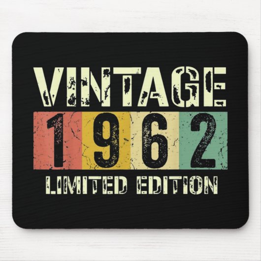 60. Geburtstag Retro Mousepad (Vorne)
