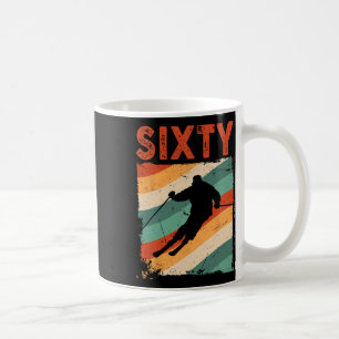 60. Geburtstag Retro Skifahren 60 Jahre alt Männer Kaffeetasse