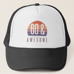 60. Geburtstag Retro Sonnenuntergang Truckerkappe
