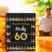 60. Geburtstag Rock and Roll Gitarre Name einfügen