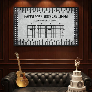 60. Geburtstag Rockstar-Ikone AGED to Perfection Banner