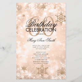 60. Geburtstag Rose Gold Menü im Winter