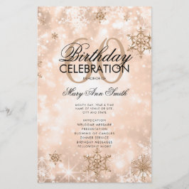 60. Geburtstag Rose Gold mit Menü