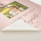 60. Geburtstag Rose Gold rosa Tropfen Foto Sherpadecke (3/4)