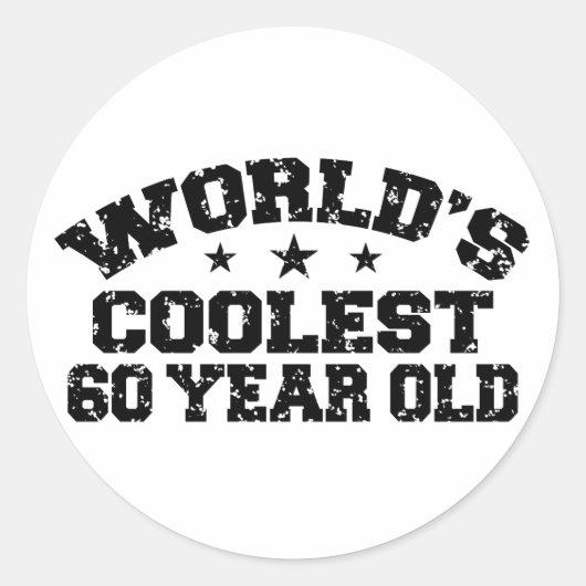 60. Geburtstag Runder Aufkleber (Vorderseite)