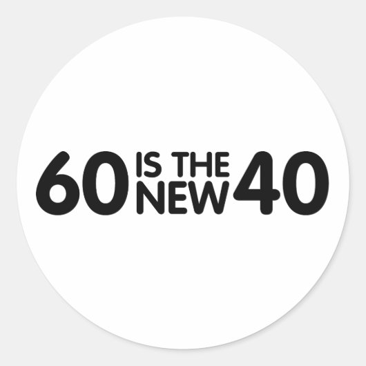 60. Geburtstag Runder Aufkleber (Vorderseite)