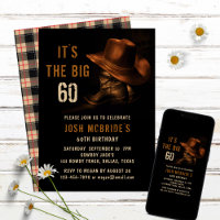 60. Geburtstag Rustikaler Cowboy Country Hat Boots