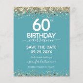 60. Geburtstag Save the Date Einladung (Vorderseite)