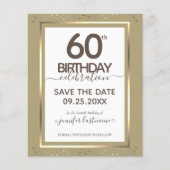 60. Geburtstag Save the Date Einladung (Vorderseite)