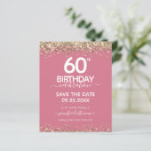 60. Geburtstag Save the Date Einladung (Stehend Vorderseite)