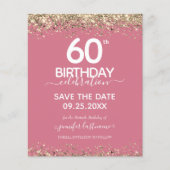 60. Geburtstag Save the Date Einladung (Vorderseite)