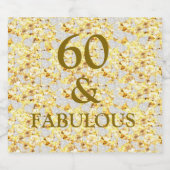 60. Geburtstag Schaumweinetikett (Einzelnes Label)