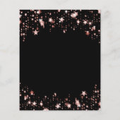 60. Geburtstag Schwarze Rose Gold Einladung (Rückseite)