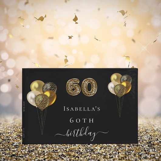 60. Geburtstag schwarzer Goldleoparden Geburtstag Gästebuch