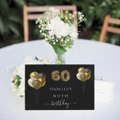 60. Geburtstag schwarzer Goldleoparden Geburtstag Gästebuch