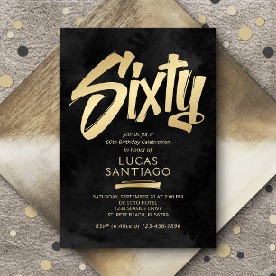 60. Geburtstag Schwarzes Gold Einladung